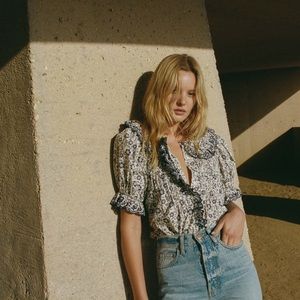 Doen Quincy Top- Cream Jessamine Calico